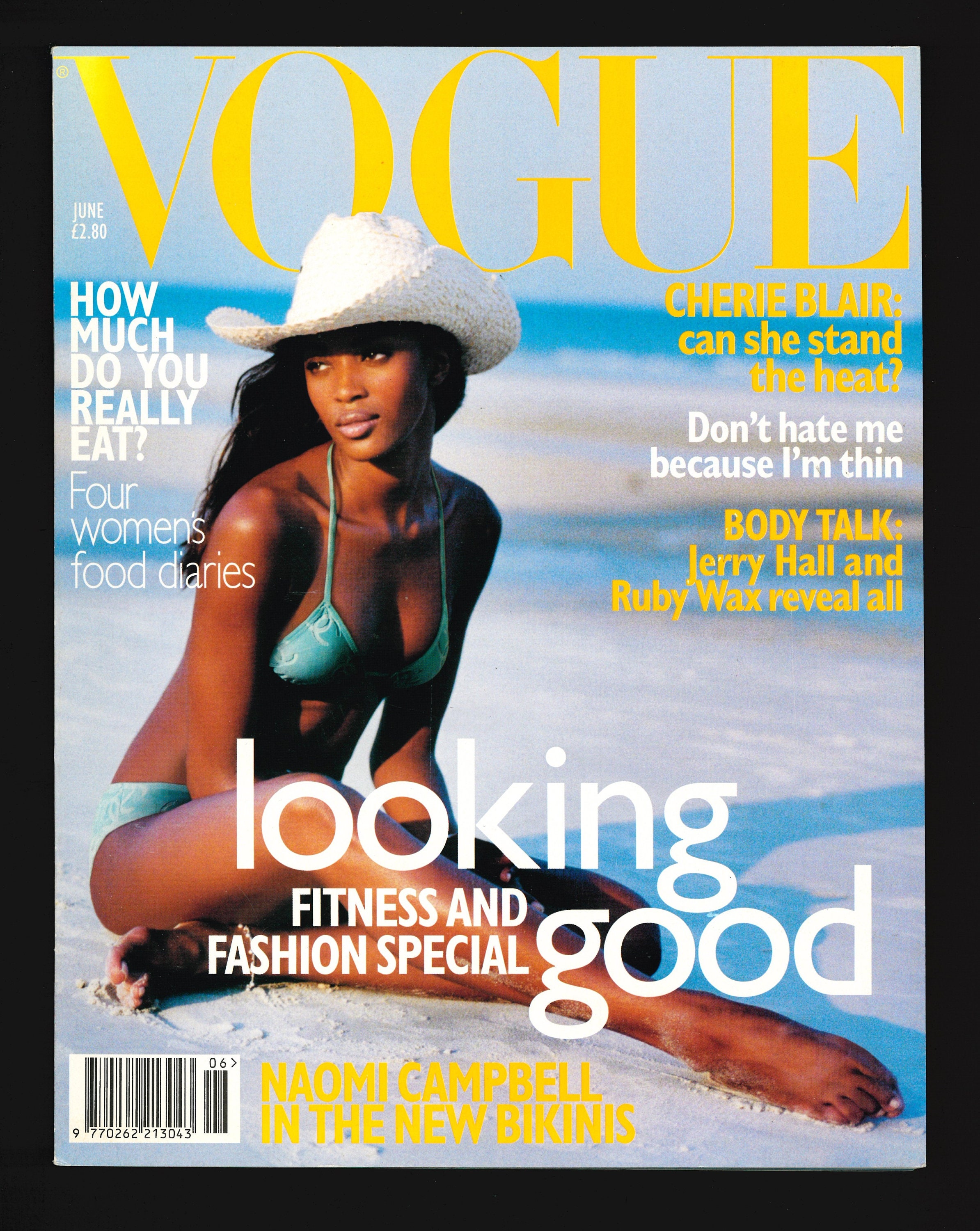 Vogue UK June 1996 Original Vintage Fashion Magazine Naomi