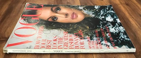 Vogue UK Nov 1970 Jean Shrimpton Cover British Original Vintage