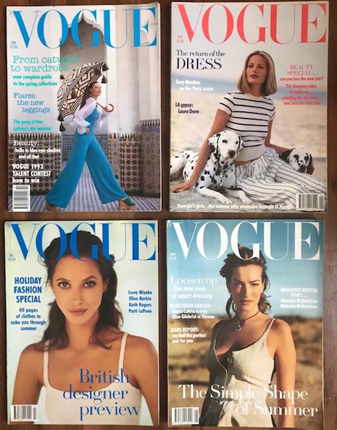 Vogue UK 1993 Lot x 9 copies British Original Vintage | Etsy