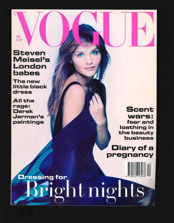 Vogue UK Dec 1993 Original British Vintage Fashion Magazine Helena