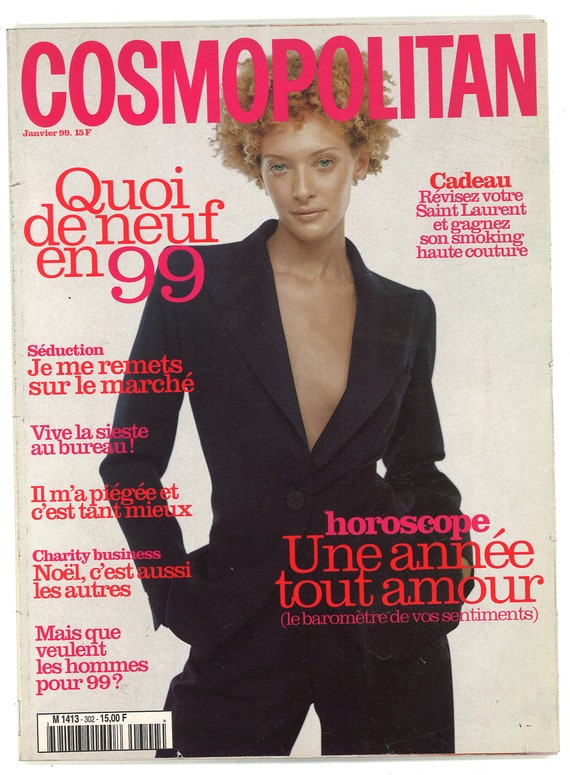 Cosmopolitan French Jan 1999 Foreign Original Vintage Rare Retro