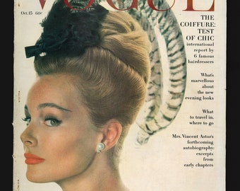 Vogue US Oct 15 1962 Original Vintage Fashion Magazine