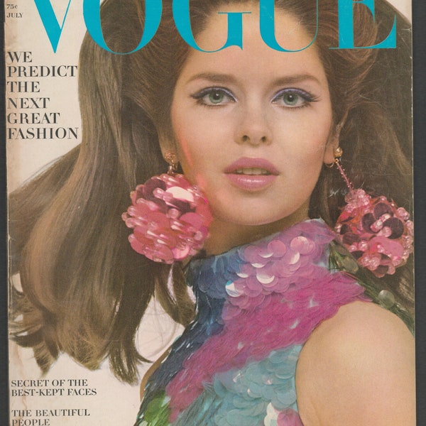 Vogue US July  1960 Original Vintage American Fashion Magazine Avedon