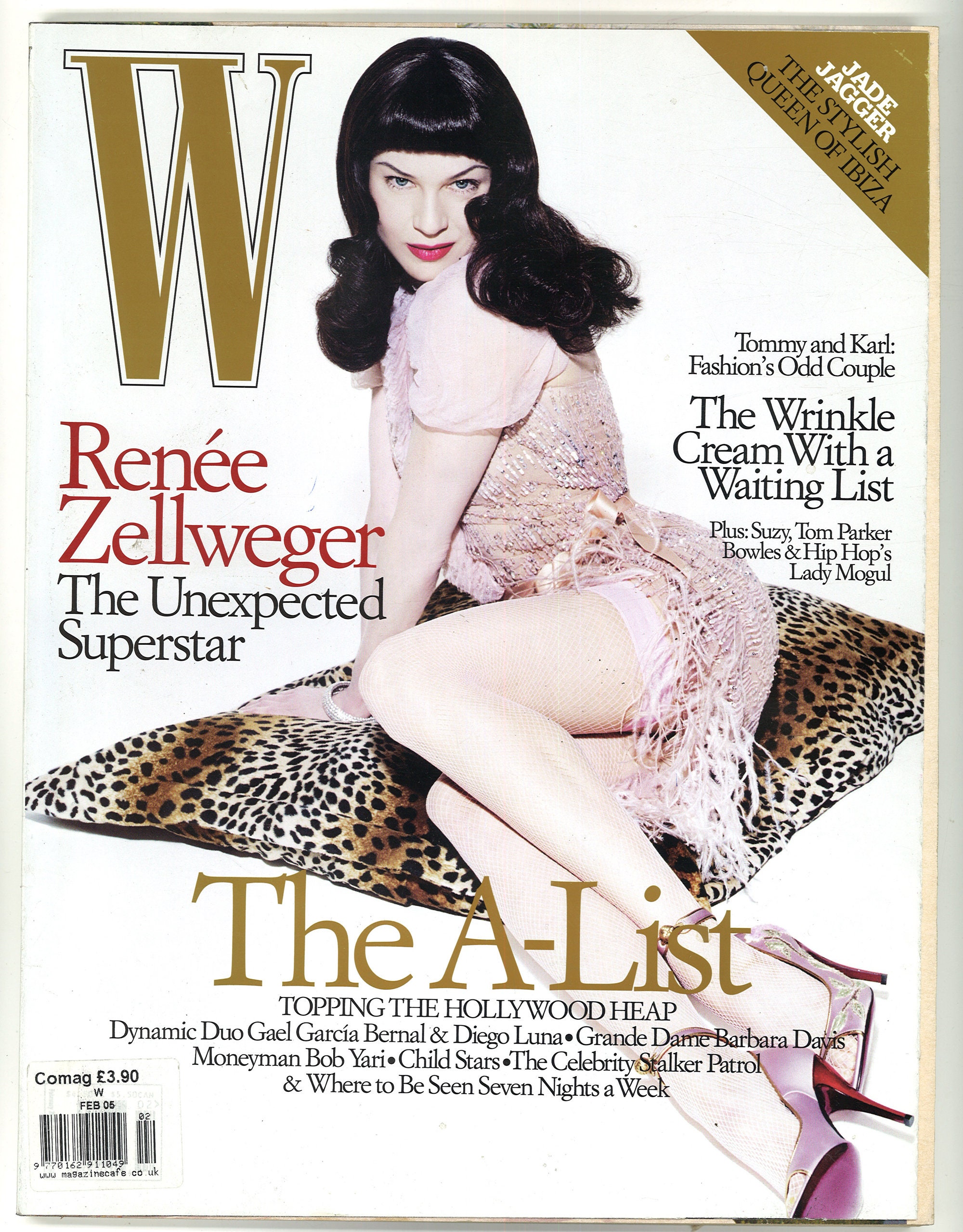 W Fashion Magazine Feb 2005 Original Vintage for Men & Women Birthday Gifts Present cover Renee Zellweger