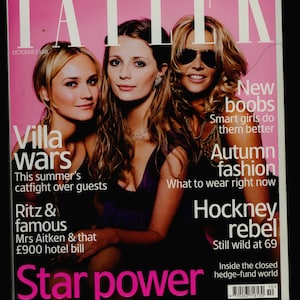 Tatler Oct  2006 Fashion Magazine Cover: Diane Kruger , Mischa Barton and Elle Macpherson