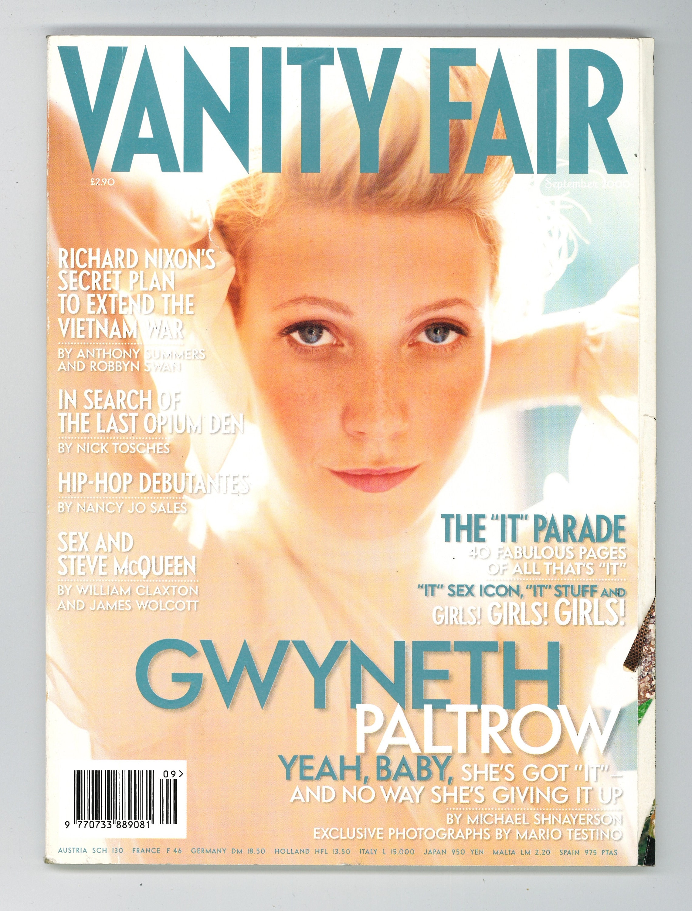 W Magazine Septembre 2001 – Couverture Gwyneth Paltrow, édition Vintage