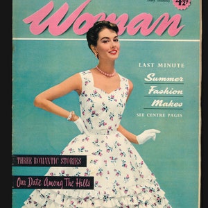 Frau Aug 11 1956 Vintage Magazin Sommer Mode Makes