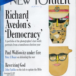 New Yorker Nov 1 2004  Original Journalism Vintage Magazine Masks by Saul Steinberg