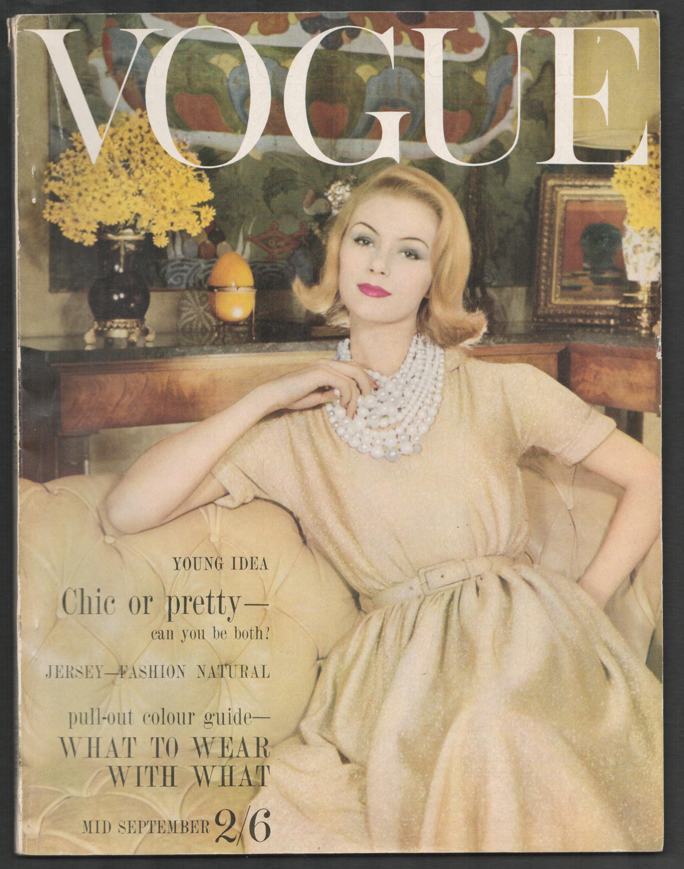 Vogue UK Mid-sept 1960 Original Vintage Fashion Magazine Anne