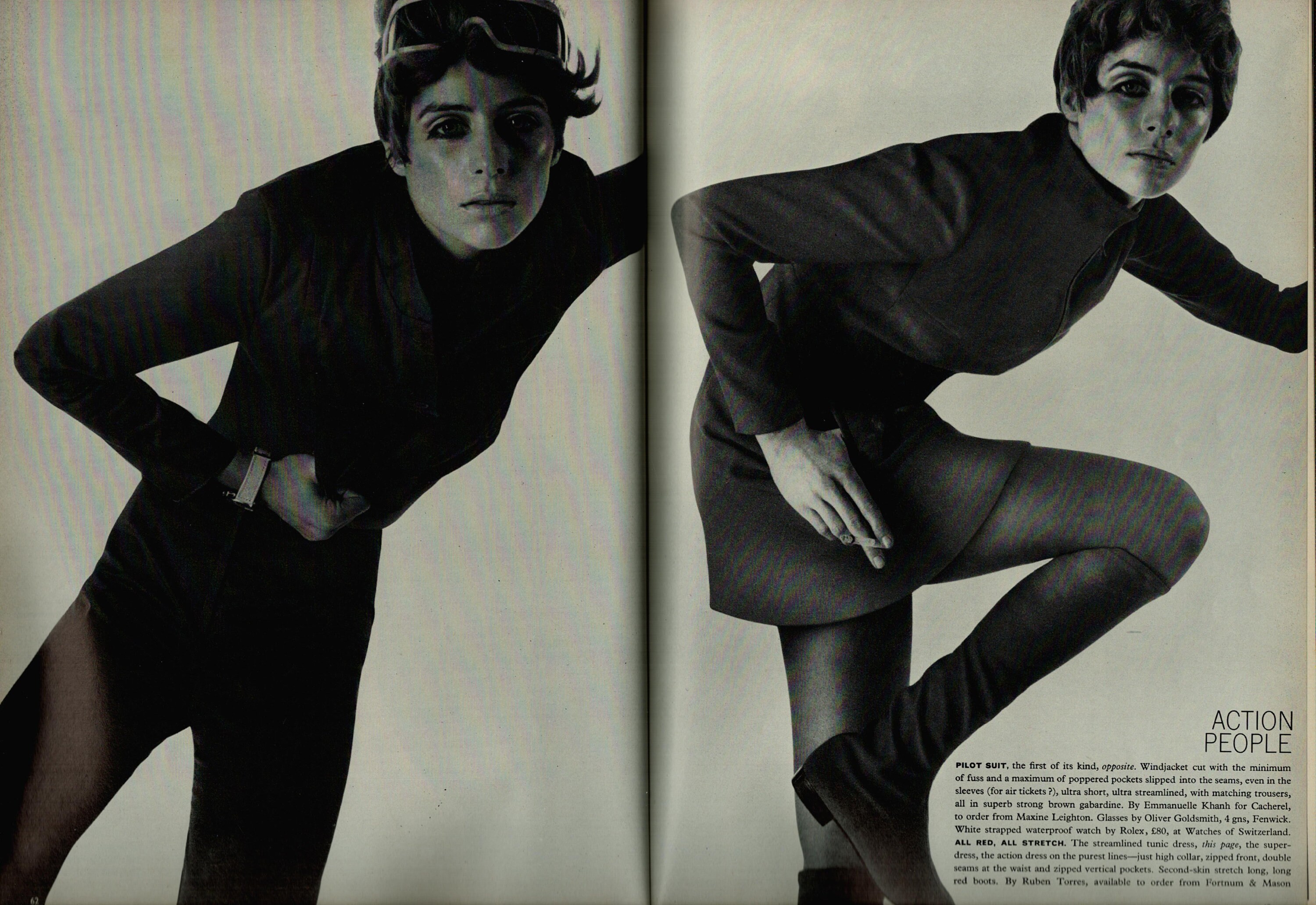 VTG Vogue Magazine April 15 1967 Twiggy by Bert Stern No