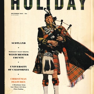 Holiday Dec 1950 vol 8 no 6 US Original Vintage Magazine  Scotland Westchester Country California
