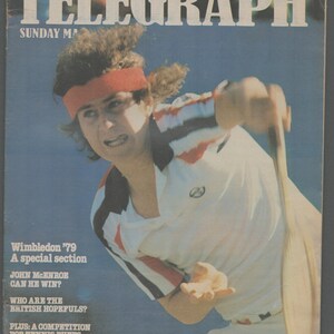Suplemento telegráfico nº 144, 24 de junho de 1979 Original Vintage Magazine John McEnroe