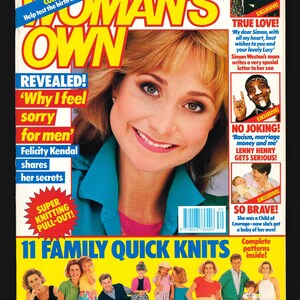 Propio de la mujer 31 de julio de 1989 Original British Vintage Weekly Women Magazine Quick Knits