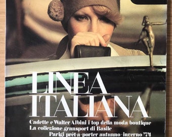 Linea Italiana Periodico Mensile Anno 9  No 40  1974 Arnoldo Mondadori  Rare Retro Vintage Original Fashion Magazine 50th