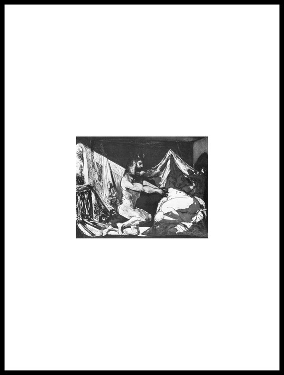 PABLO PICASSO【Faune devoilant une Femme】