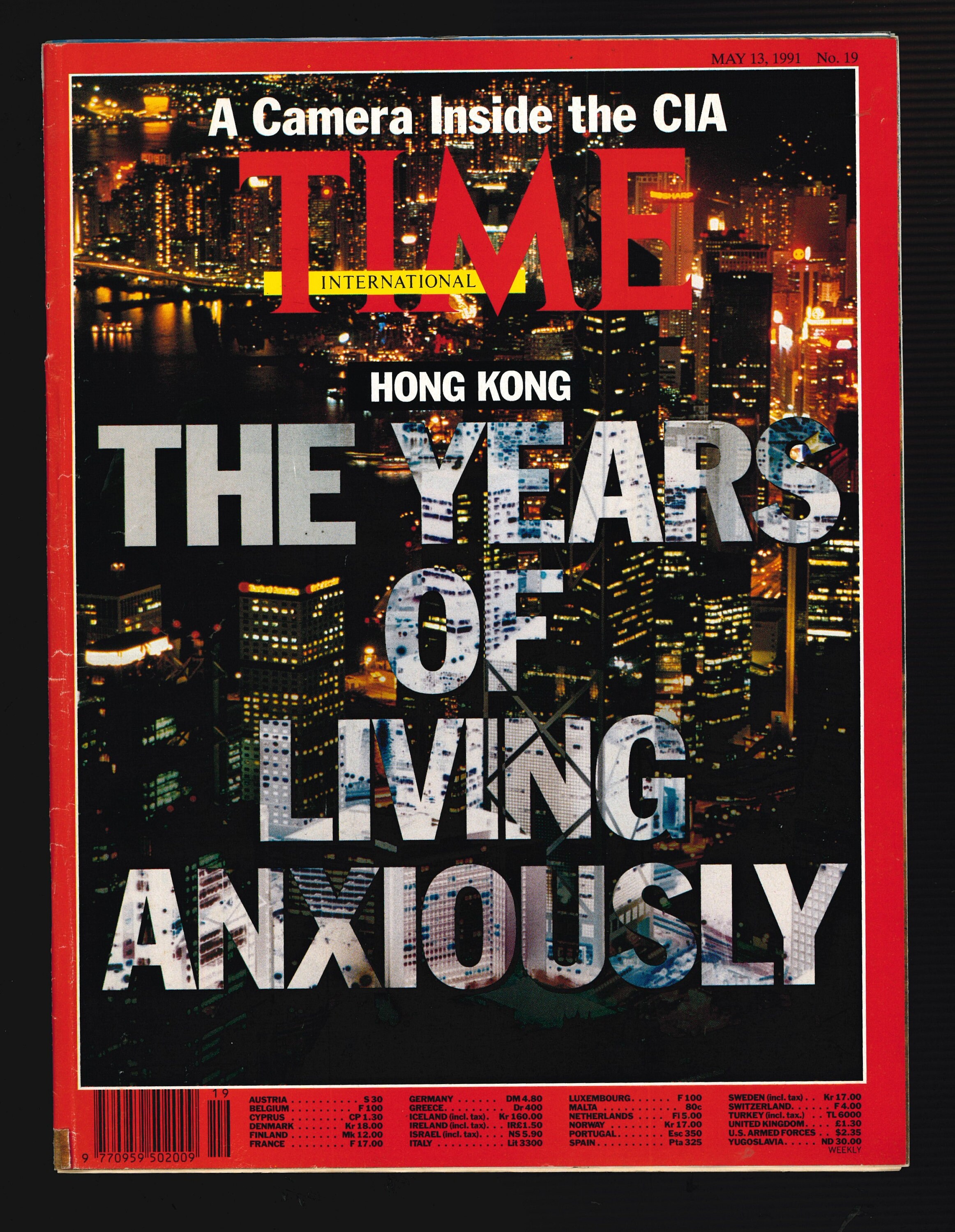 TIME EUROPE MAY 13 1991 Vintage Magazine Hong Kong