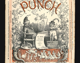 Punch 1 luglio 1914 Rivista di satira originale vintage