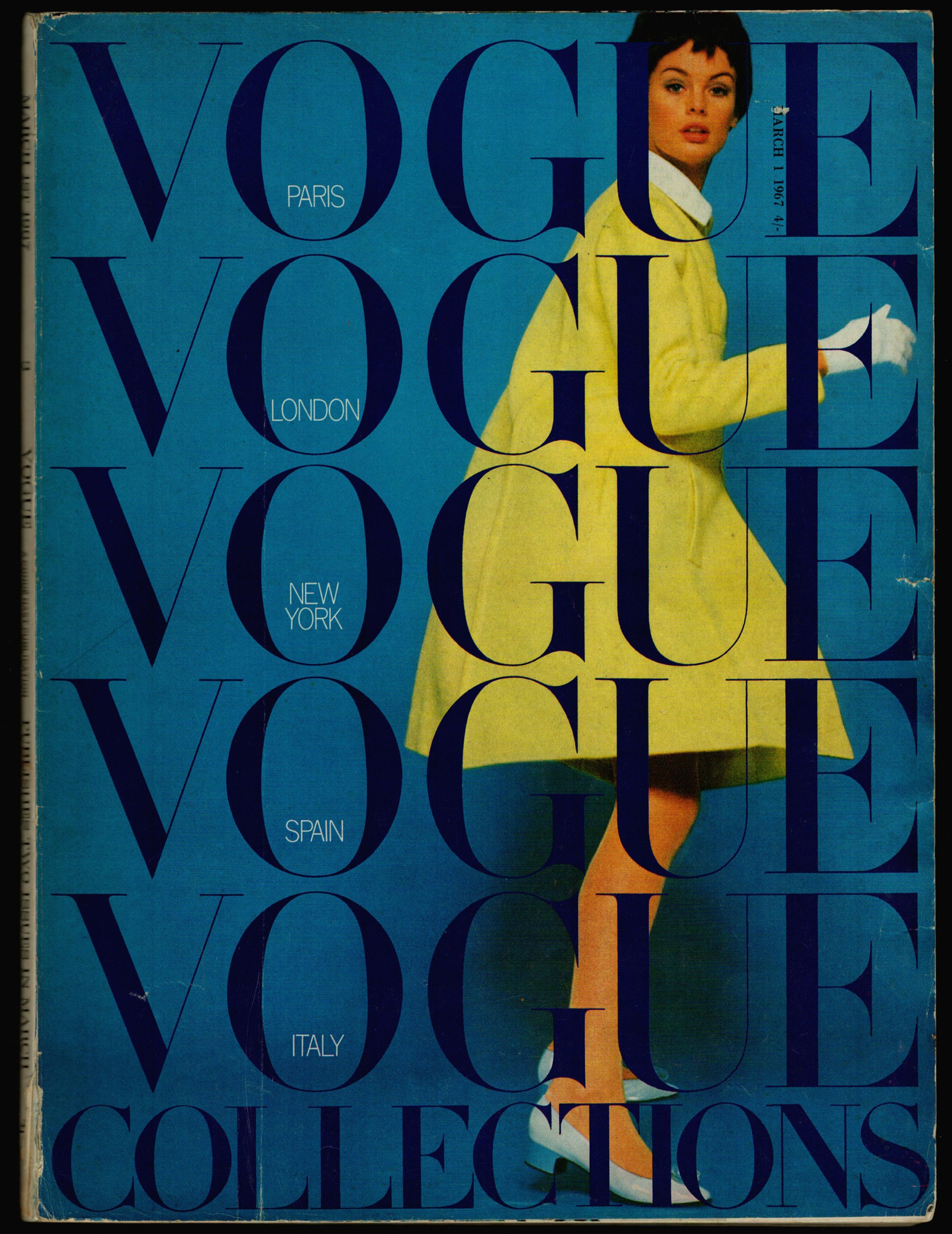 VOGUE Paris Twiggy Cover Decoration May 1967 Vintage Poster Fashion Cover
