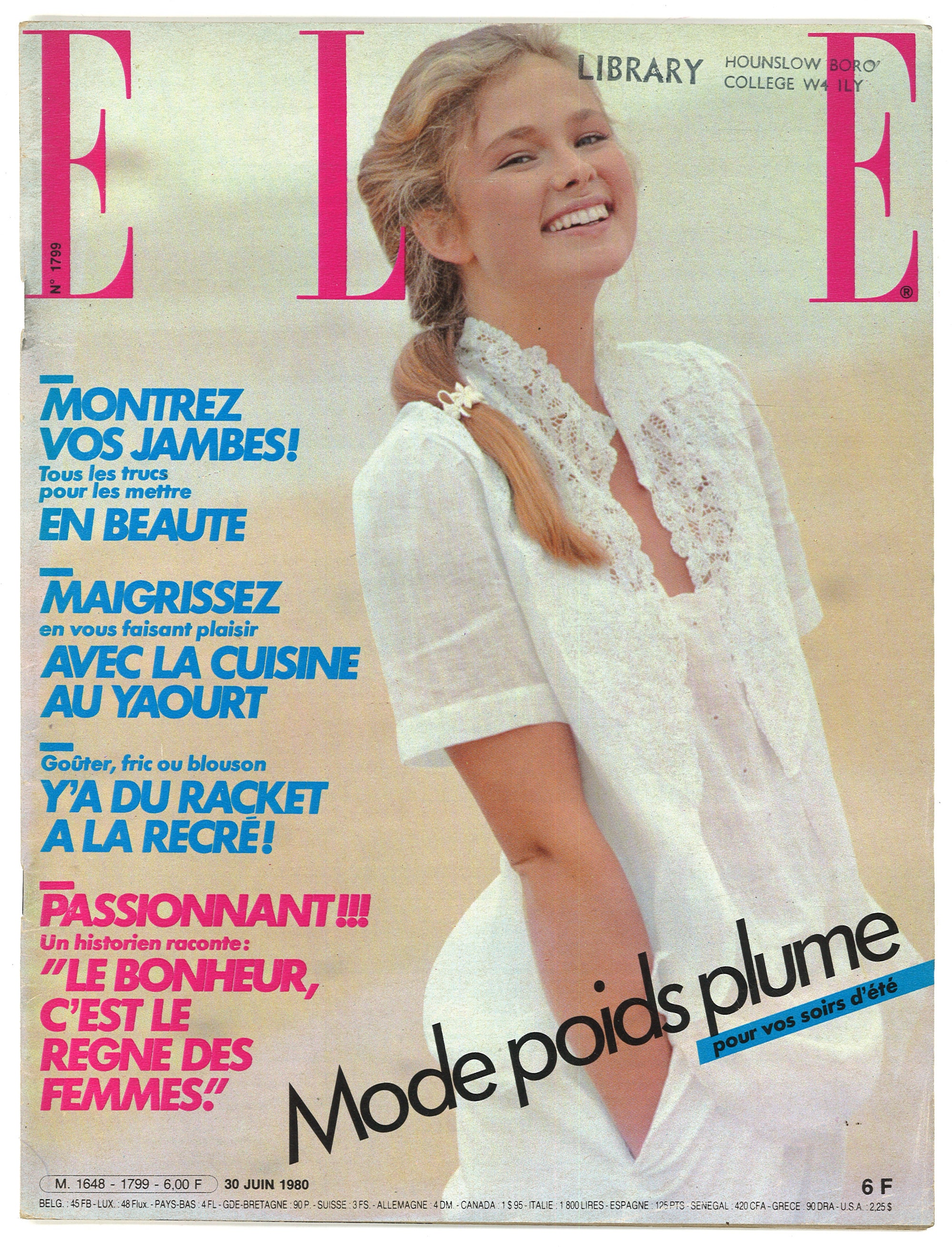 Elle No 1799 June 30 1980 Paris French Foreign Original Vintage