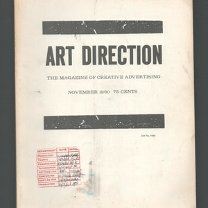 Art Direction Nov 1960 Magazine of Visual Communication