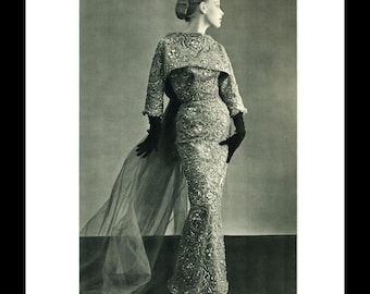 Balenciaga Dress 1951 Original Tear Sheet Mounted - Etsy