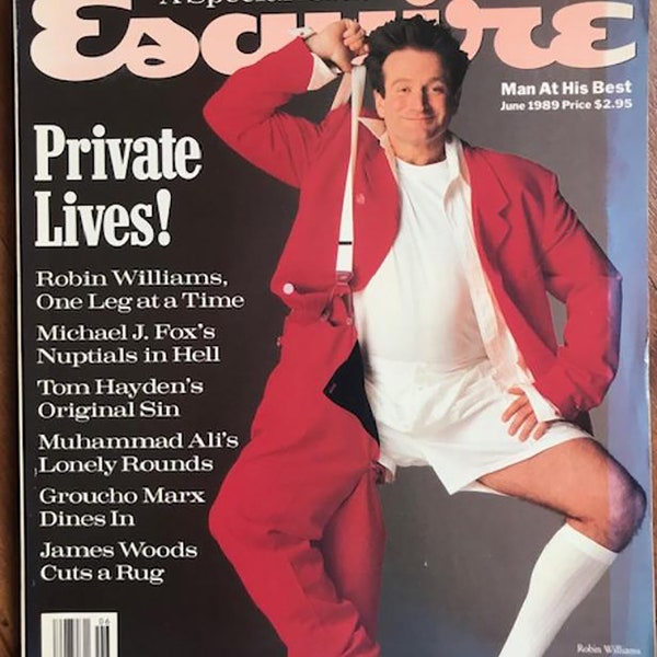 Esquire US vol 111 no 6 Junio 1989 Original Monthly Magazine For Men Robin Williams portada