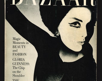 60th Harper's Bazaar US  Oct 1964 Fashion Magazine Elizabeth Taylor Gloria Guinnes Robert Graves Avedon  SAUL LEITER Halston