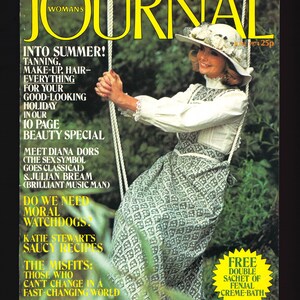 Woman's Journal Junio 1974 Portada original de la revista Vintage: conozca a Diana Dors y Julian Bream 50th