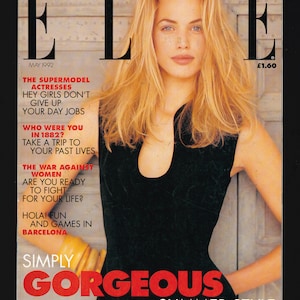 Elle UK Mai 1992 British Original Vintage Fashion Magazine