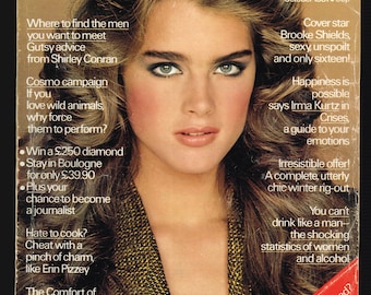 Cosmopolitan UK Oct 1981 Portada de la revista de moda vintage original británica: Brooke Shields