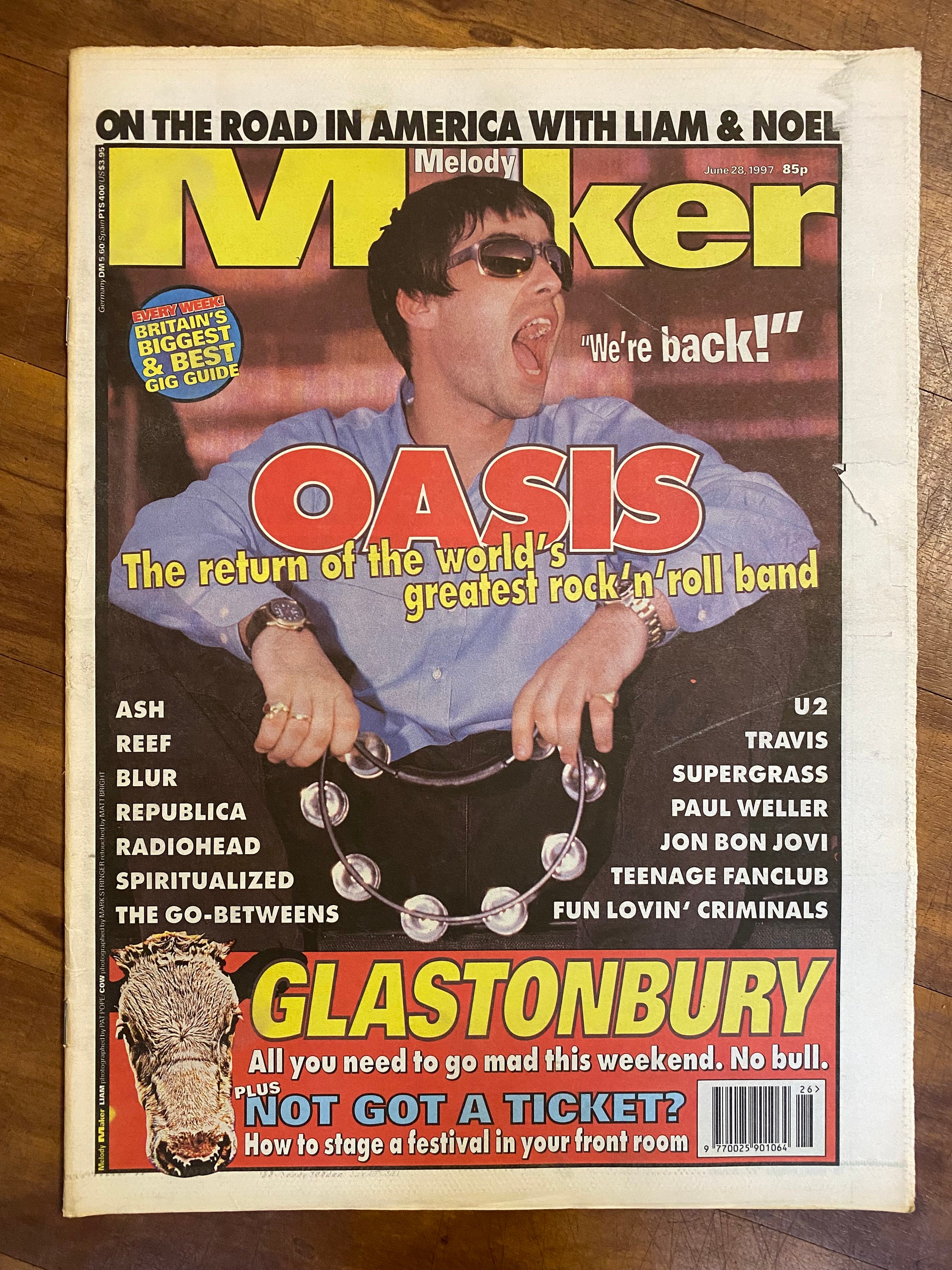 Oasis特集Melody Maker2冊　英音楽誌95〜96年発行 1995/OASIS/Liam/Melody Maker Cover | woodmarquee