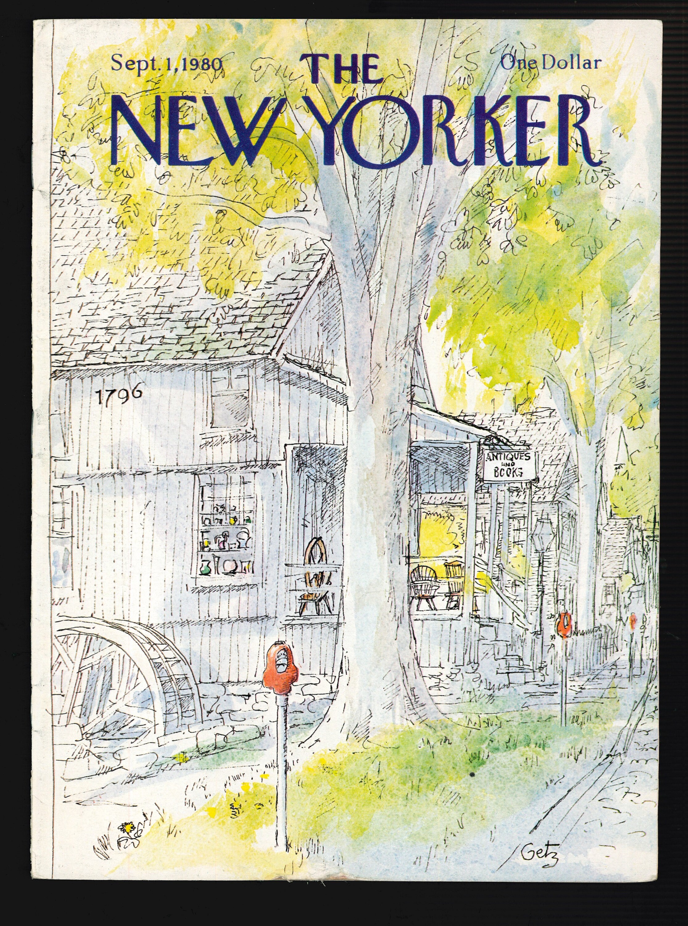 New Yorker Vintage Magazine September 1 1980 Antiques & Books by Getz