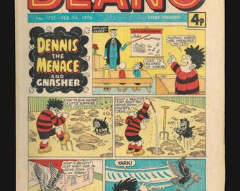 Beano 1976 UK Original British Vintage Comics  Magazine.