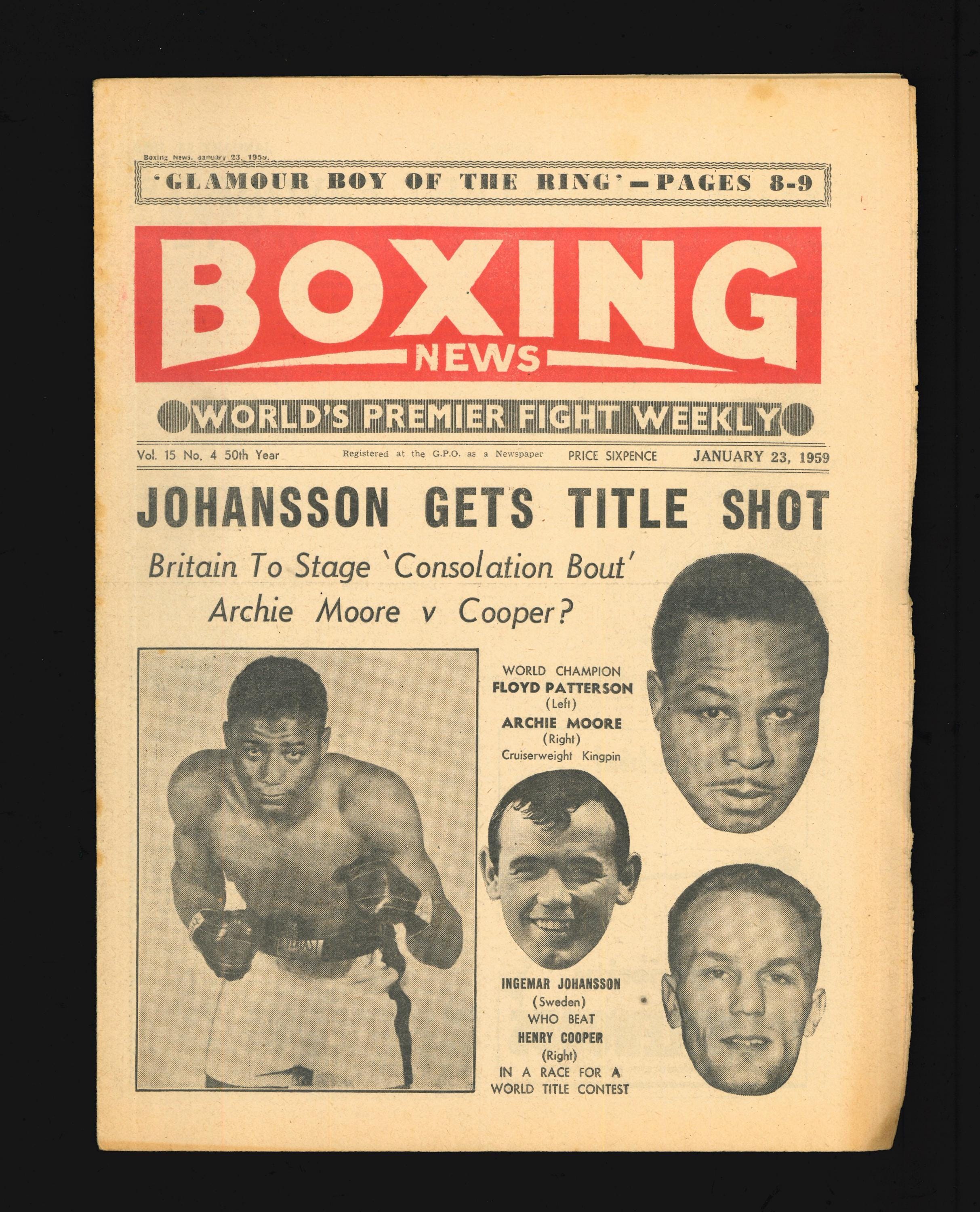 Boxing Journal Time Boxing News Jan - March 1959 Vintage Original Magazine - Etsy