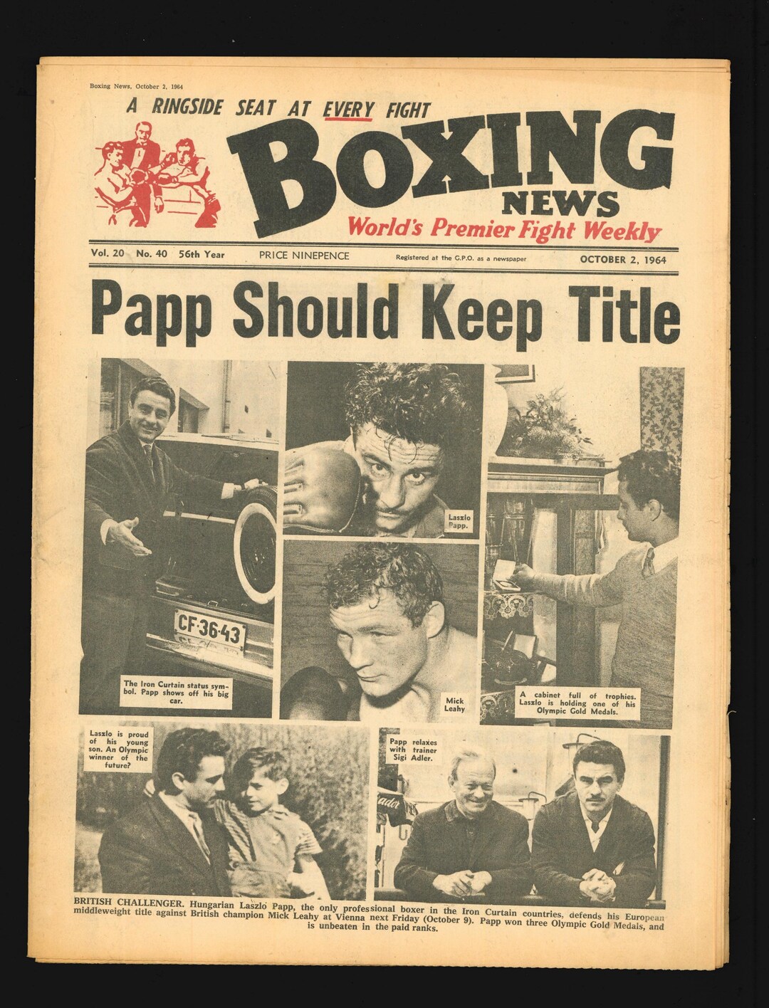 Boxing News Oct Nov Dec 1964 Vintage Original Magazine - Etsy