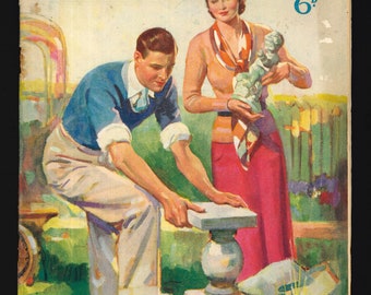 My Home May 1932 Original Vintage Women’s Magazine Knitting Patterns Sewing Royalty Cookery