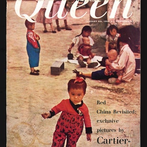 Revista Queen 6 de enero de 1959 Revista de moda vintage original Cartier, Bresson