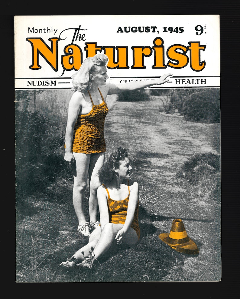 the-naturist-aug-1945-original-vintage-magazine-nudism-physical-culture