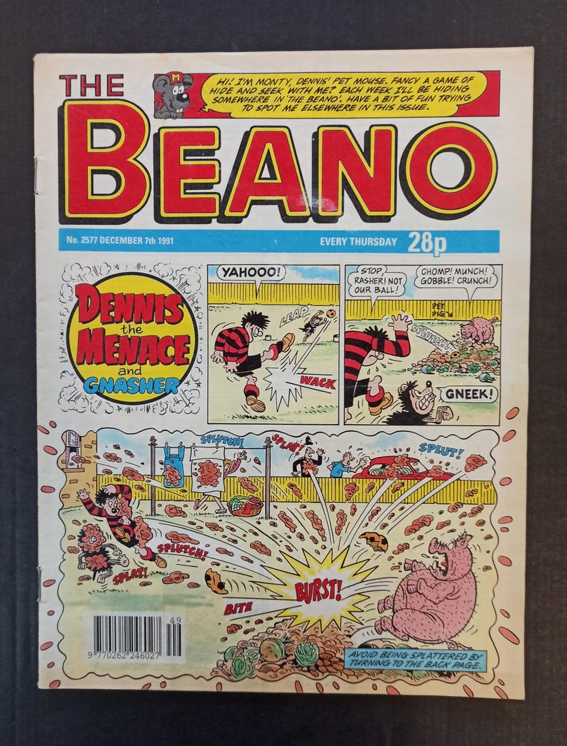 Beano 1991 Back Issues UK Original British Vintage Comics Magazine ...