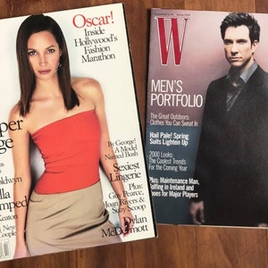 W Fashion Magazine April 1999 Vintage Original For Men and Women Dylan McDermott