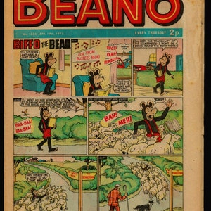 Beano 1604 April 14 1973 UK Original British Vintage Comics  Magazine Dennis the Menace!
