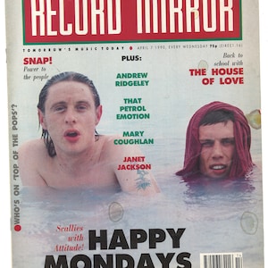 Schallplattenspiegel 7. April 1990 Original Music Reading Magazine Top 100 Chart Singles Album Geburtstag Geschenk Happy Mondays