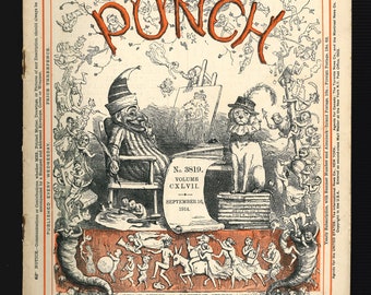 Punch 16 settembre 1914 Rivista di satira originale vintage