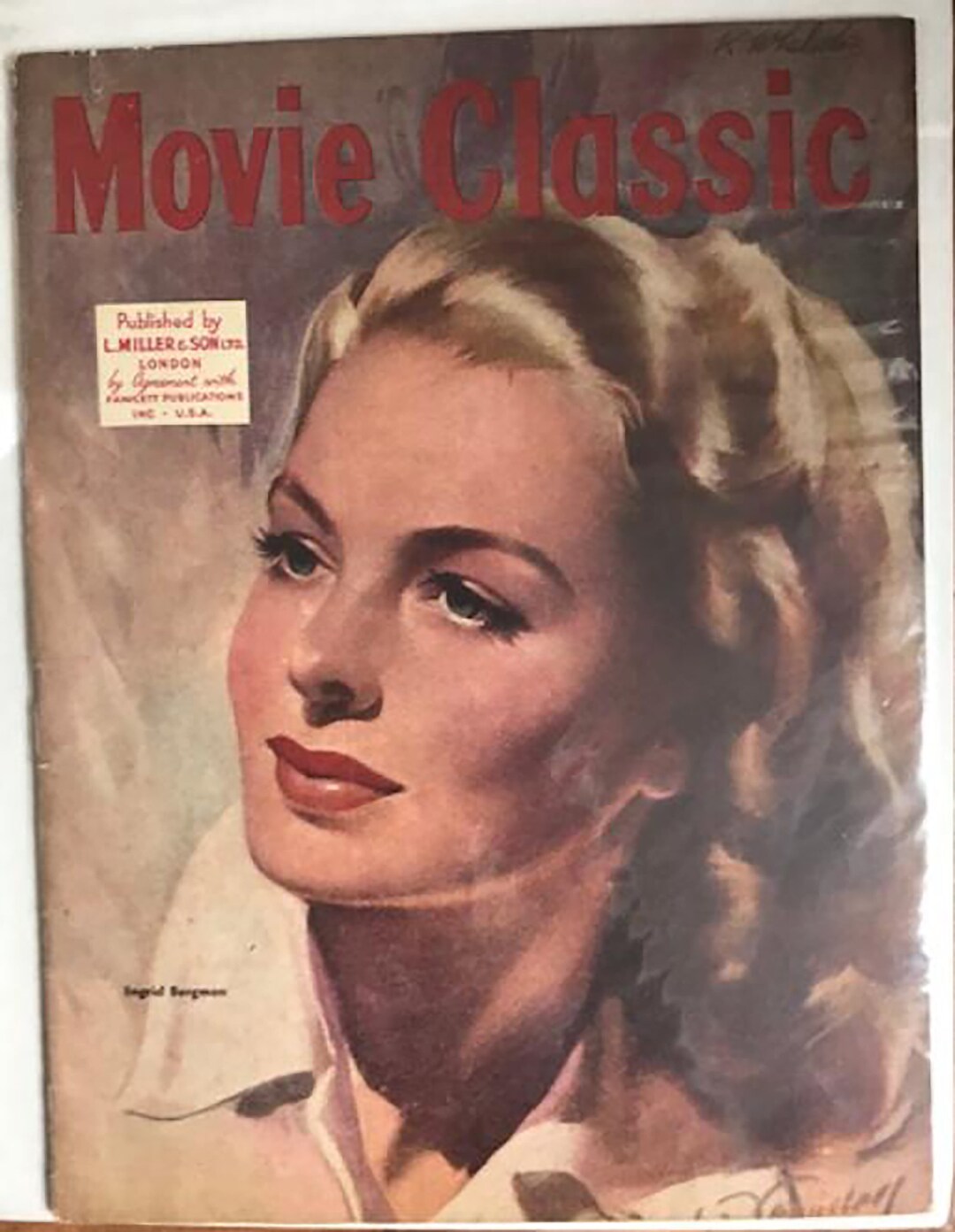 イングリッド・バーグマン ムービークラシック 1947 L.ミラー＆サンズ社発行 イングリッド