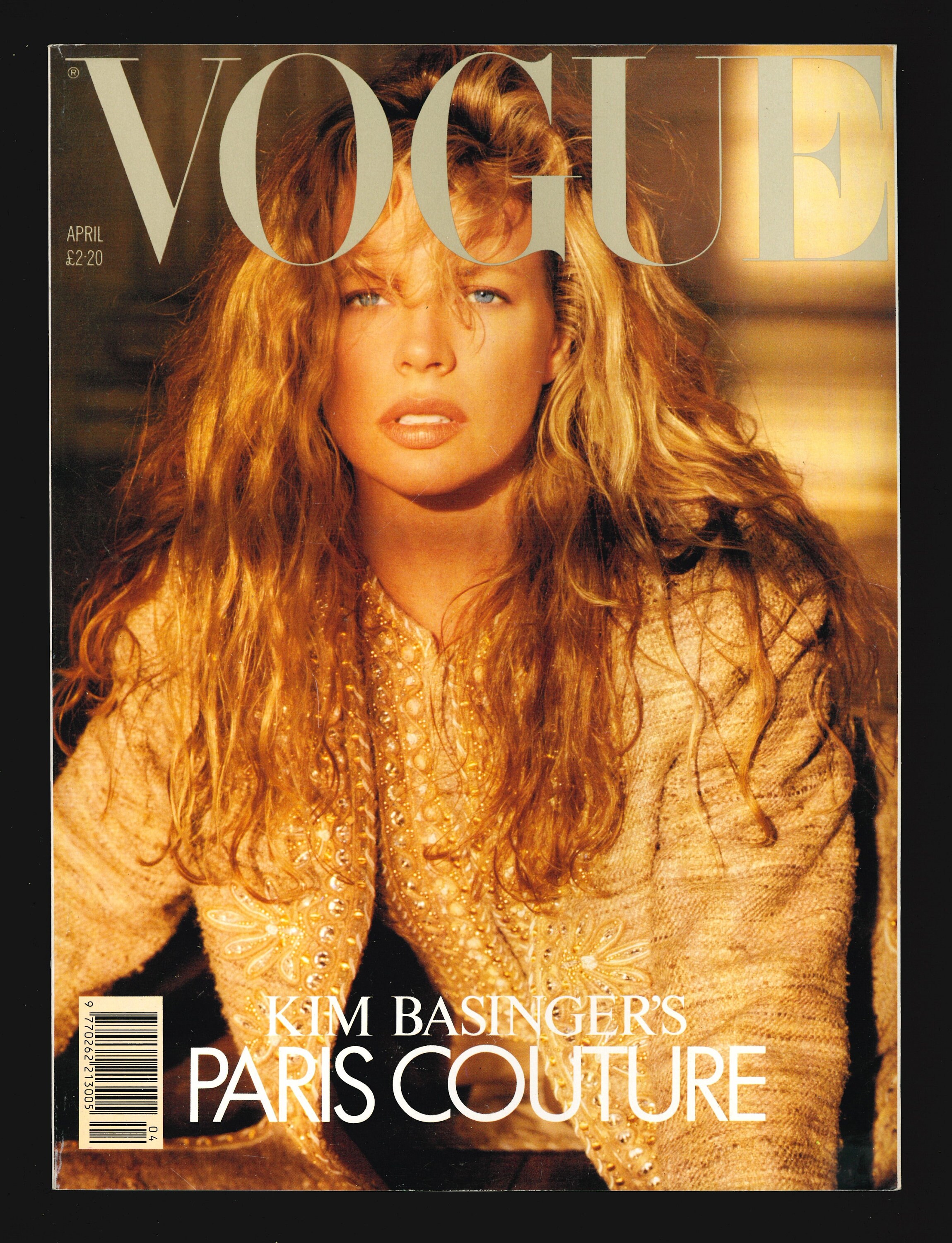 Vogue UK April 1989 Original Vintage Fashion Magazine Kim