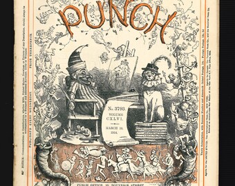 Punch 18 März 1914 Vintage Original Satire Magazin