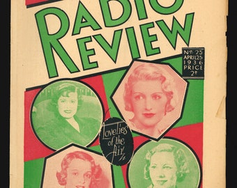 Radio Review No 25 Apr 25 1936 Original Magazine