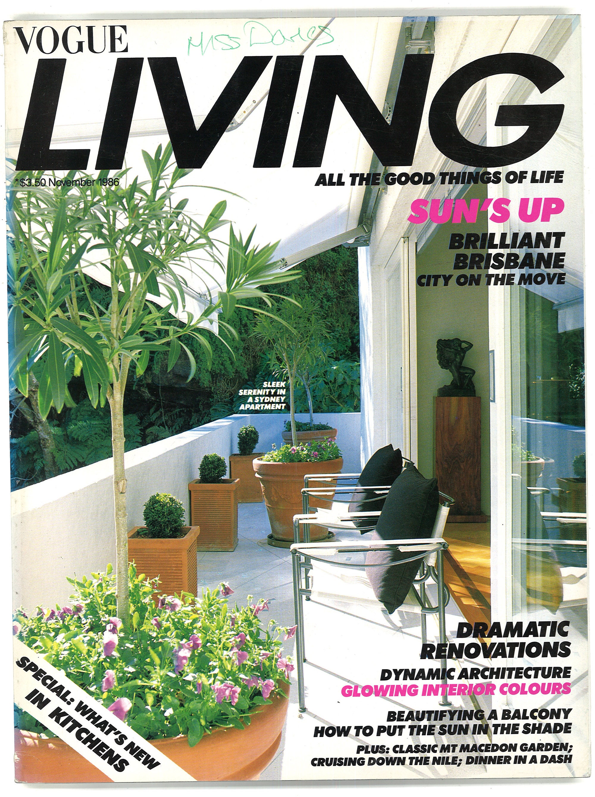 趣味 Vogue Living November/December 2020 趣味 Vogue Living November/December 2020 From the cover of