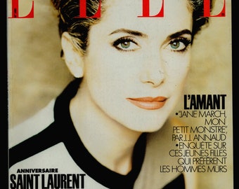 Elle French no 2403 Jan 27 1992 Original Vintage Fashion Magazine Catherine Deneuve Saint Laurent