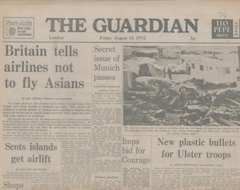 The Guardian Aug 11 1972 Original Vintage Rare Newspaper